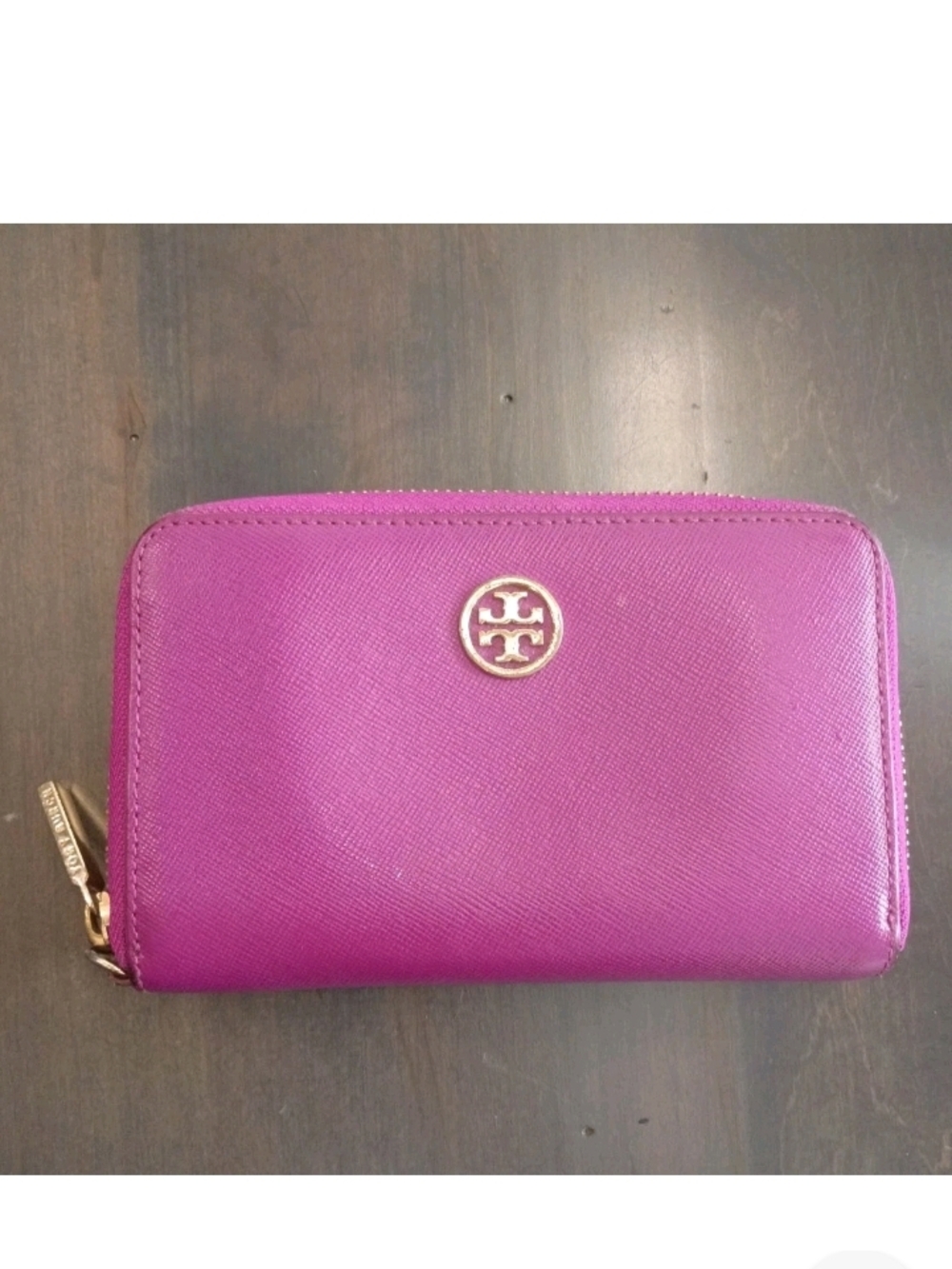 Tory Burch Women's Purple Zip-Around Wallet